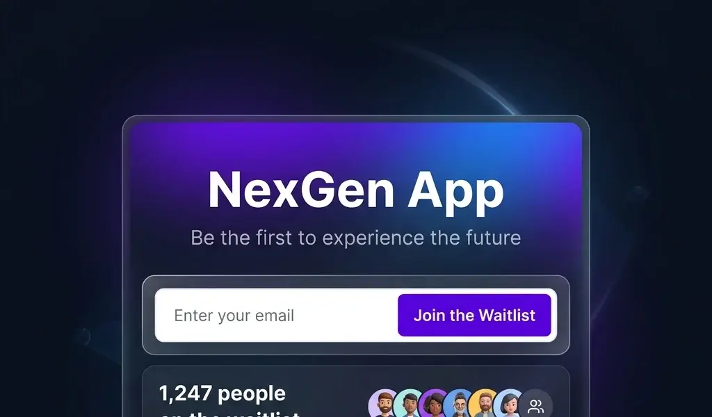 Waitless embeddable signup widget